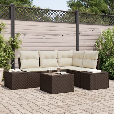 4-tlg. Garten-Sofagarnitur mit Kissen Grau Poly Rattan vidaXL528152