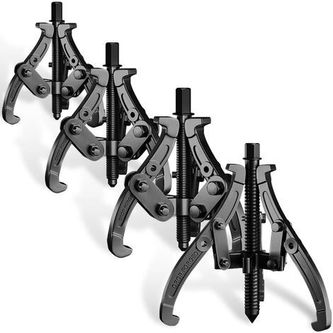 4-tlg Lagerabzieher 75/100/150/200mm mit 3-armig Für Kugellager Zwei- oder drei Backenabzieher Einstellbare Außen-/Innenabzieher 3"+4"+6"+8”KFZ Abzieher Werkzeug Polradabzieher Abziehersatz 1-4.4T