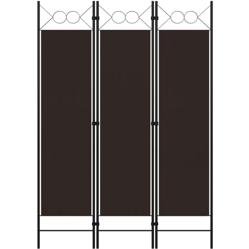 3-tlg. Raumteiler Braun 120 X 180 Cm Vidaxl