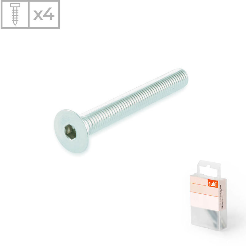 

Suki - 4 Tornillos avellanados de acero zincado medida 6x40mm