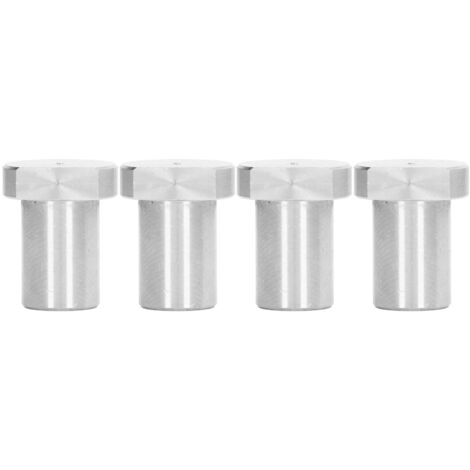 4 Uds banco de perro señalador diámetro 19mm acero inoxidable plateado para carpintería