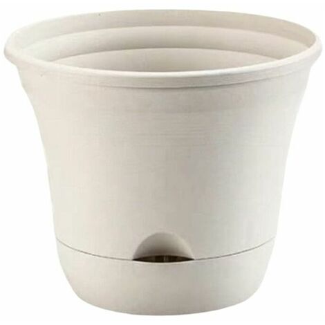 4 vasi da fiori in plastica da 20 cm bianchi autoirriganti con sistema di irrigazione vaso da fiori pigro adatto per giardino balcone interno ed esterno
