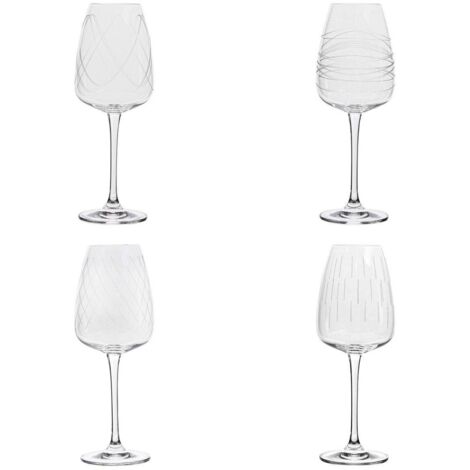 4 verres à vin transparent D8,6xH23,2cm - Atmosphera créateur d'intérieur