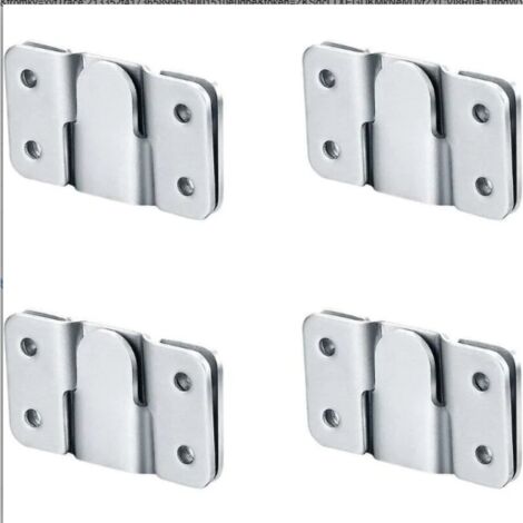 4 versenkte Montagehalterungen, Wandhalterungen für das Kopfteil, Z-Lock-Haken, Möbelbefestigungsclip