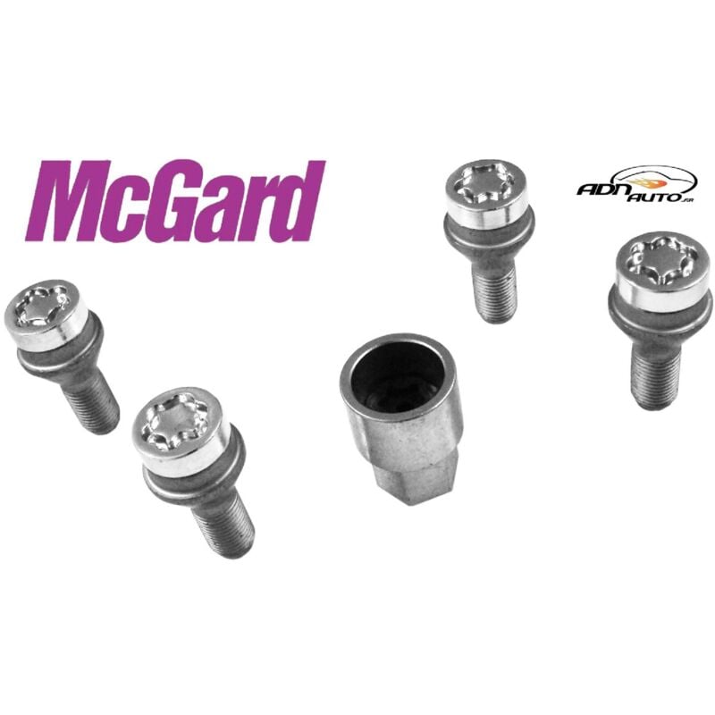 4 vis - 12x125 - L24.1 - H19 - Conique - Chrome - Antivol de Roues - 27170SU