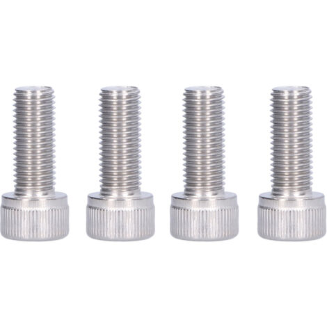 4 Vis à tête hexagonale creuse Acier Inoxydable A2 M10x25 1.25mm Pas Fin - Lot de 4 Pièces