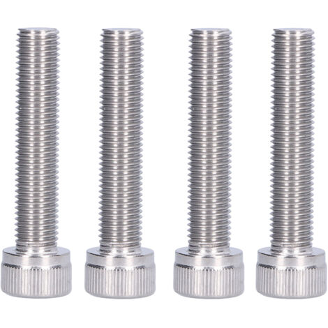 4 Vis à tête hexagonale creuse Acier Inoxydable A2 M10x45mm Pas fin 1.25mm - Lot de 4 Pièces