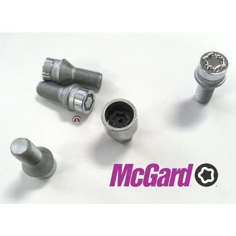 4 vis antivol Chrome 14x150 L232mm H17 Conique - 27205SU