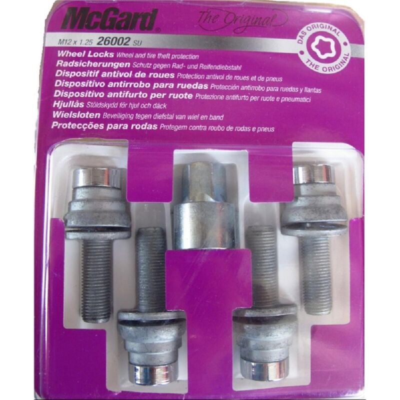 Mcgard - 4 vis 12x125 L235.3 H17 Plates - Antivol de Roues - 26002SU
