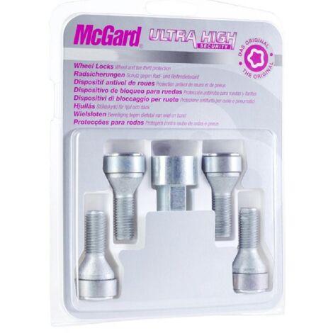 4 vis antivol Haute Securit MCGARD 12x125 60degres 241mm Douille 17mm - 27216SL