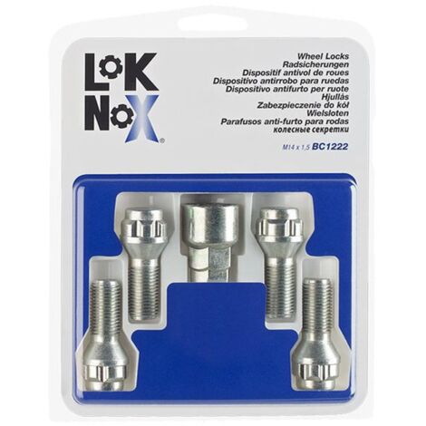 4 VIS ANTIVOL LOKNOX M14X1.5/ 60°/ LONG. 28.5MM/ Ø17/19MM