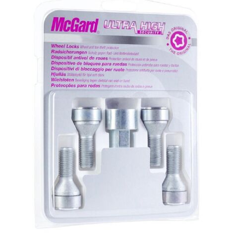 4 VIS ANTIVOL SL MCGARD M12X1.25/ 60°/ LONG. 22MM/ Ø17MM