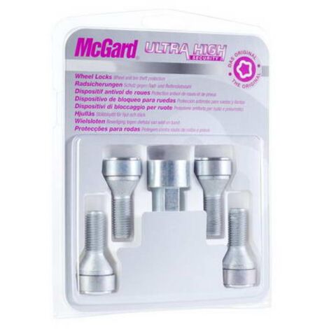 4 VIS ANTIVOL SL MCGARD M14X1.5/ 60°/ LONG. 28.5MM/ Ø17MM