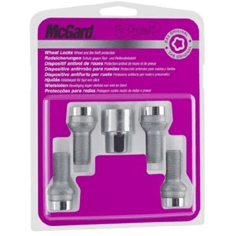 4 VIS ANTIVOL SU MCGARD M14X1.5/ R12/ LONG. 55MM/ Ø17MM