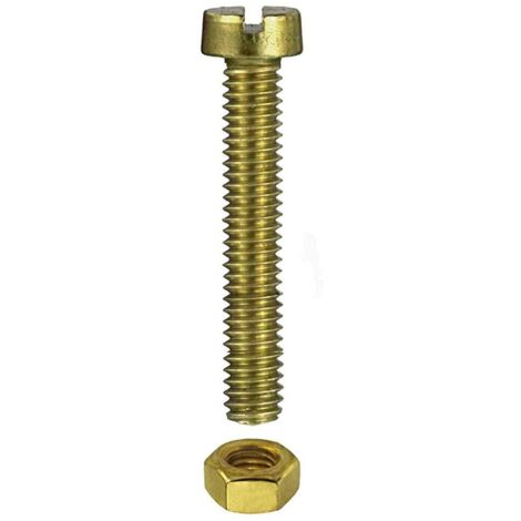 4 VITI METRICA OTTONE TESTA CILINDRICA M6X40MM