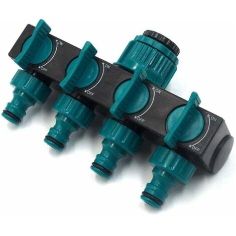 4-Way Garden Hose Tap Adapter, 4-Way Hose Splitter, 4-Way Hose Connector MUMU