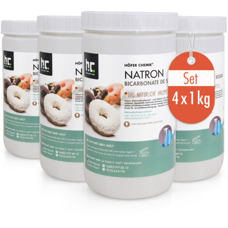12 x 1 kg de bicarbonate de sodium en qualité alimentaire - l'aide ménagère parfaite