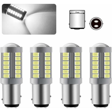 4 X 1157 BAY15D LED Ampoule Blanc Super Brillant 6000K 5630 33 SMD Canbus feu de Freinage Ampoule 12V
