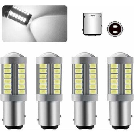 4 X 1157 BAY15D LED Ampoule Blanc Super Brillant 6000K 5630 33 SMD Canbus feu de Freinage Ampoule 12V