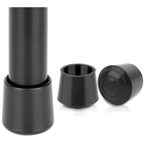 4 x 16 embouts en caoutchouc - adaptés aux pieds de table, chaises, meubles - disponibles en différentes couleurs et tailles (16 mm, noir)