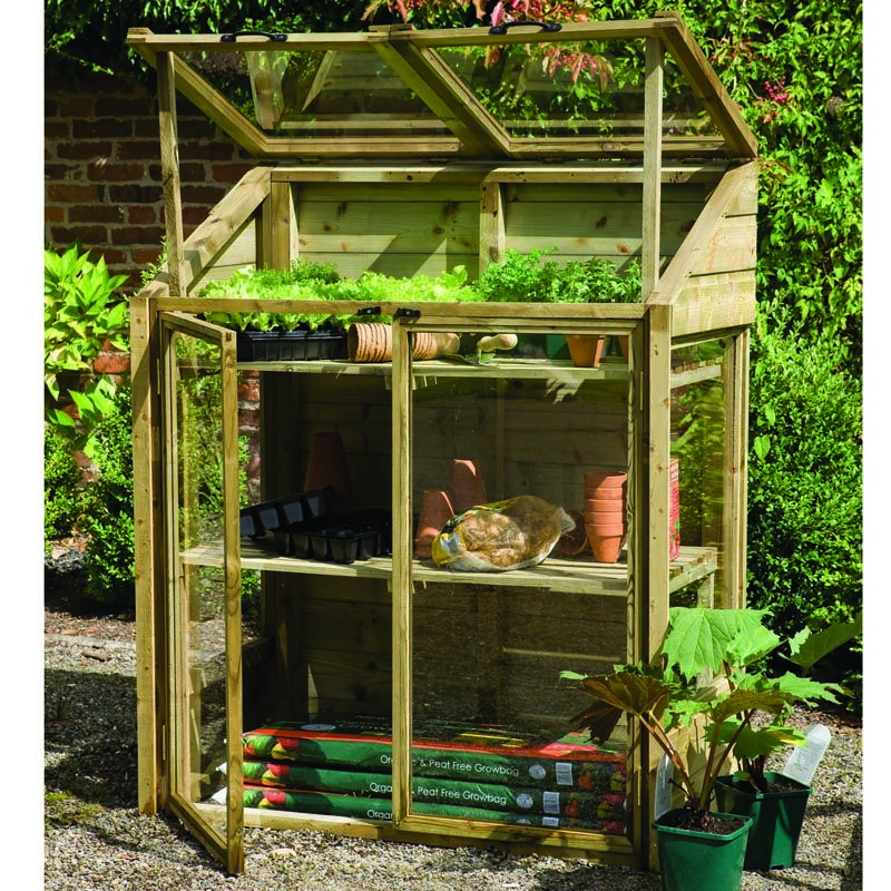 4 X 2 1 20x0 62m Wooden Mini Greenhouse