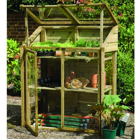 4' x 2' (1.20x0.62m) Wooden Mini Greenhouse