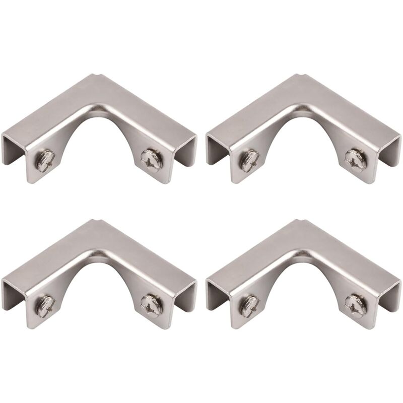 4 x 2 Way Steel Cold Rolled Glass Connector for Fixing or DIY Aquarium Wind Protection Glass Display Case for 6-10mm Thickness
