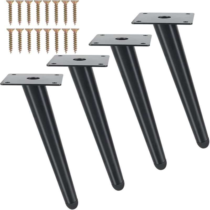4 x 20 cm Non-Slip Metal Furniture Feet for Furniture Table Chair Cabinet Sofa Bathroom Kitchen