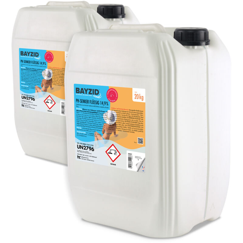 Höfer Chemie Gmbh - 2 x 20 Kg Bayzid® pH moins liquide 14,9% Réducteur de pH liquide à effet rapide - pour piscine