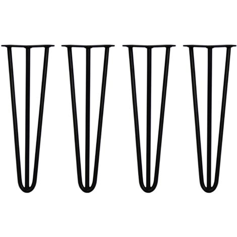 4 x 40.5cm 3 Streben Haarnadelbeine Haarnadel-Beine Tischbeine Stuhlbeine Möbelbeine Haarnadel-Tischbeine 12mm