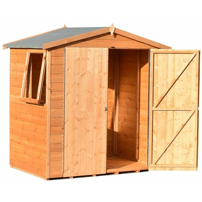 Oakhamworkshopss - 4 x 6 (1.33m x 1.89m) - Apex Tongue And Groove Shed - 3 Windows - (12mm Tongue And Groove Floor) (CORE)