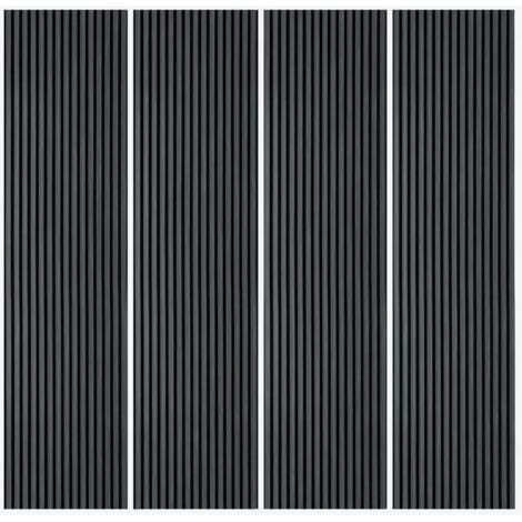 AHD AMAZING HOME DESIGN 4 x Akustikpaneele 240x60cm aus Ebenholz für Wand Design Kover-E