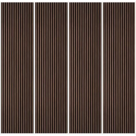 AHD AMAZING HOME DESIGN 4 x Akustikpaneele aus Holz 240x60cm für Wand und Decke Kover-WG
