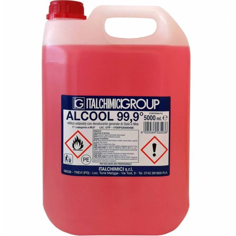 4 x alcool dénaturé 99,9 certif. lt.5(italchimici)