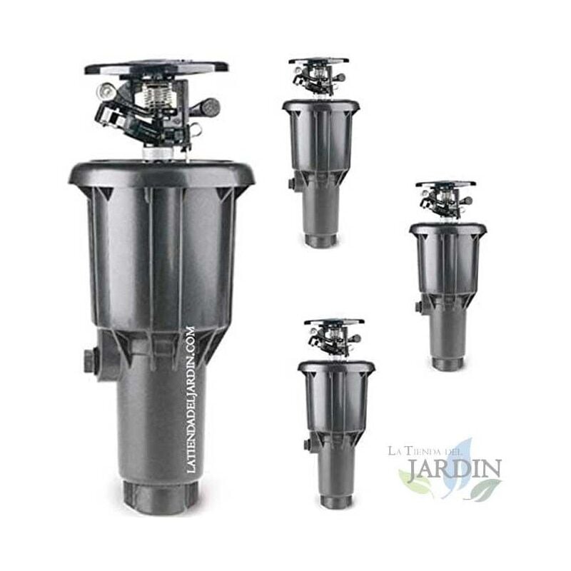 Lot de 4 Arroseur agricole à impact escamotable MaxiPou 6-13 m 1/2'' Circulaire et réglable