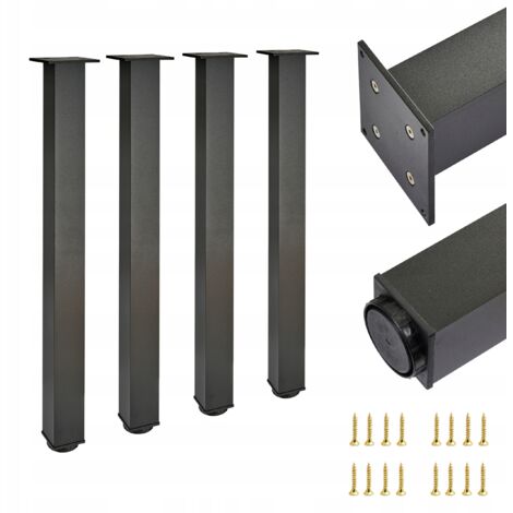 4 x Bein 60x60 H - 710 mm Schwarz
