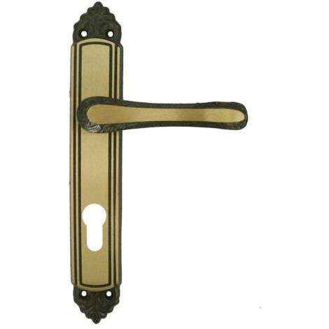4 x BL MANIGLIA OTTONE GIGLIO Q. 8 F.Y.