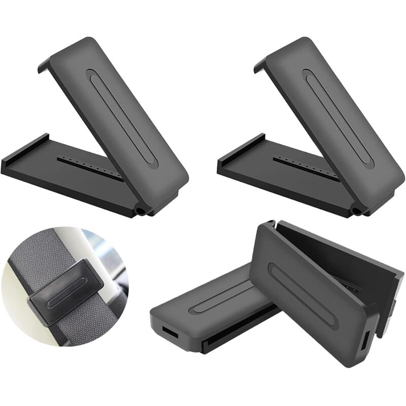 Lot de 4 ajusteurs de ceinture de sécurité pour voiture, clip de ceinture de sécurité pour ceintures de sécurité dans les camions, les suv et