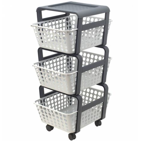 4 x CARRELLO DA CUCINA MODULA A 3 CESTE C/RUOTE