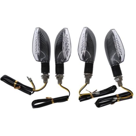 4 x Clignotant 16 LEDs MOTO 12V Ambre orange eclairage Feux Signal