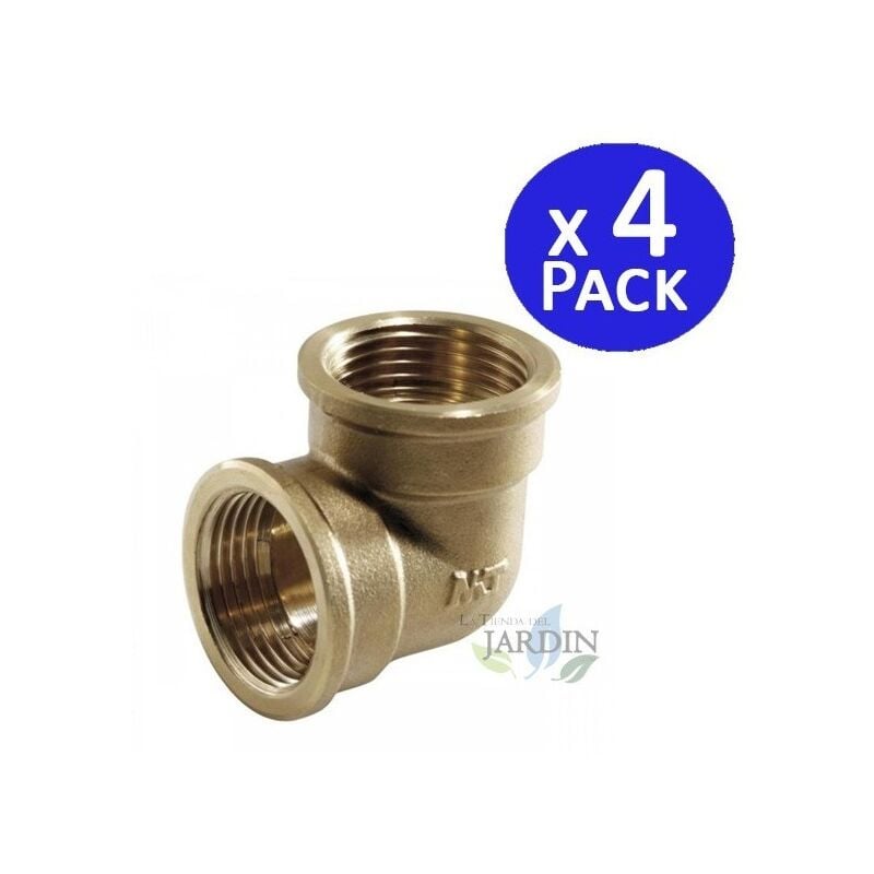 

4 x Codo hembra hembra 2' latón