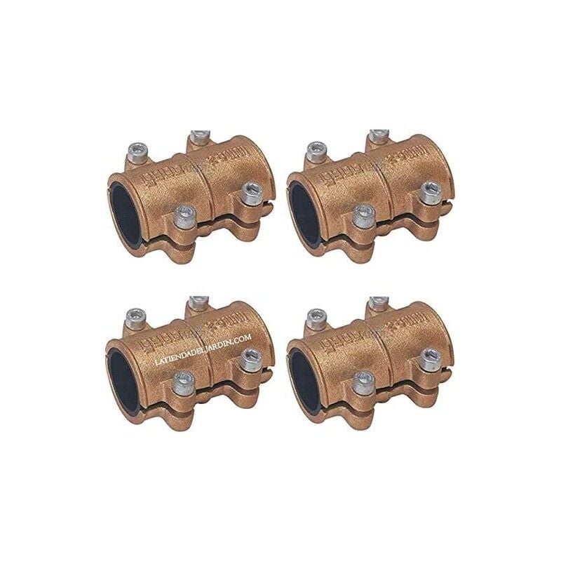 Lot de 4 Collier de Réparation d'ètanchéité tuyau en laiton 22mm, Réparation de tuyaux en cuivre 22 mm