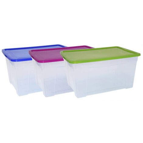 4 x CONTENITORE SPACE BOX C/COPERCHIO 56X39,5XH29CM