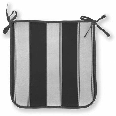 4 x CUSCINO PANAREA 39X39X2CM  RIGATO ANTRACITE