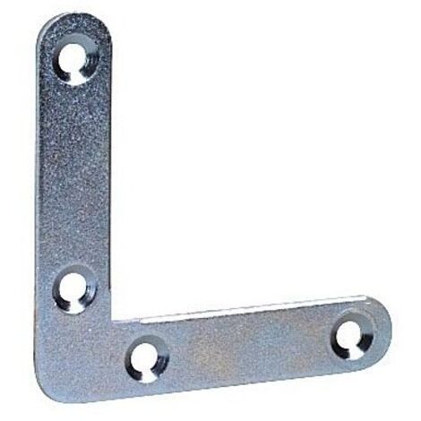 4 x Équerres d'assemblage bouts ronds zinguées 40x40x1mm