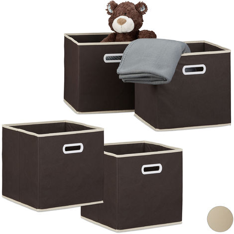 6 Stück Aufbewahrungsbox faltbar Faltboxen Stoffboxen Regalbox Würfel Spielzeug-Organizer ohne Deckel aus Stoff stabil für viele Regale und Schubladen 30x30x30cm Grau