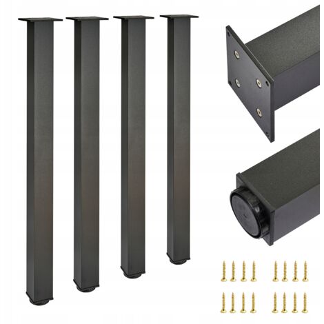 4 x Gambe 60x60 H - 820 mm Nero