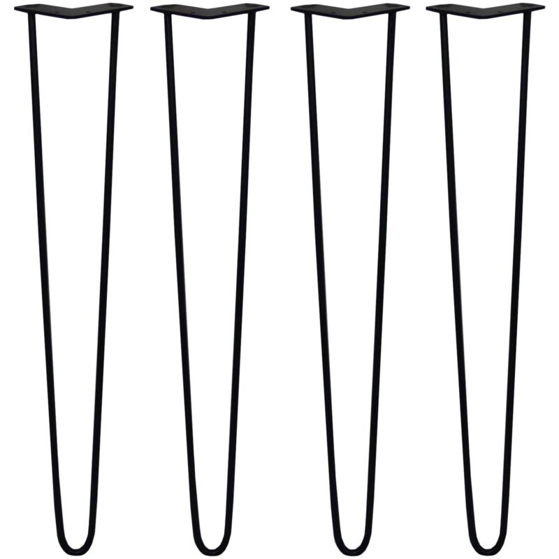 Skiski 4 X 28' Hairpin Legs - 2 Prong - 10mm - Black