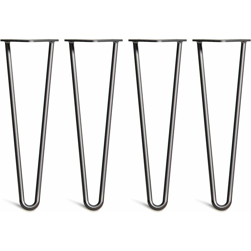 4 x Heavy Duty Hairpin Table Legs �c Superior Double Steel Welding with Free Screws, Build Guide & Protector