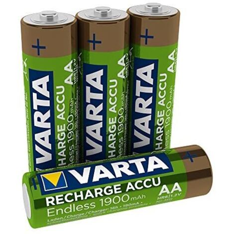 4 x LR06 VARTA AA ricaricabili da 1900mAh riciclate LR06 VARTA AA Batterie LR06 VARTA